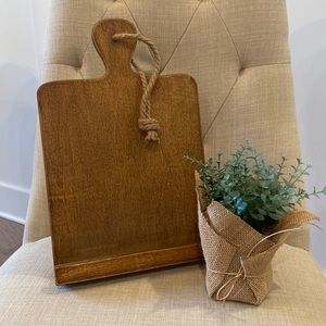 Farmhouse kitchen cookbook stand with FREE FAUX PLANT